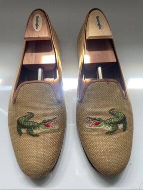 Mes’s Stubbs and Wotton Rafa flats whit alligator stitching sz 11.5